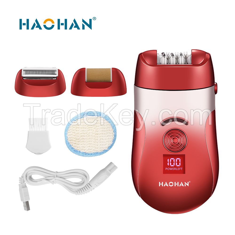 Haohan Hb-908 3 In 1 Usb Waterproof Digital Display Lady Epilator