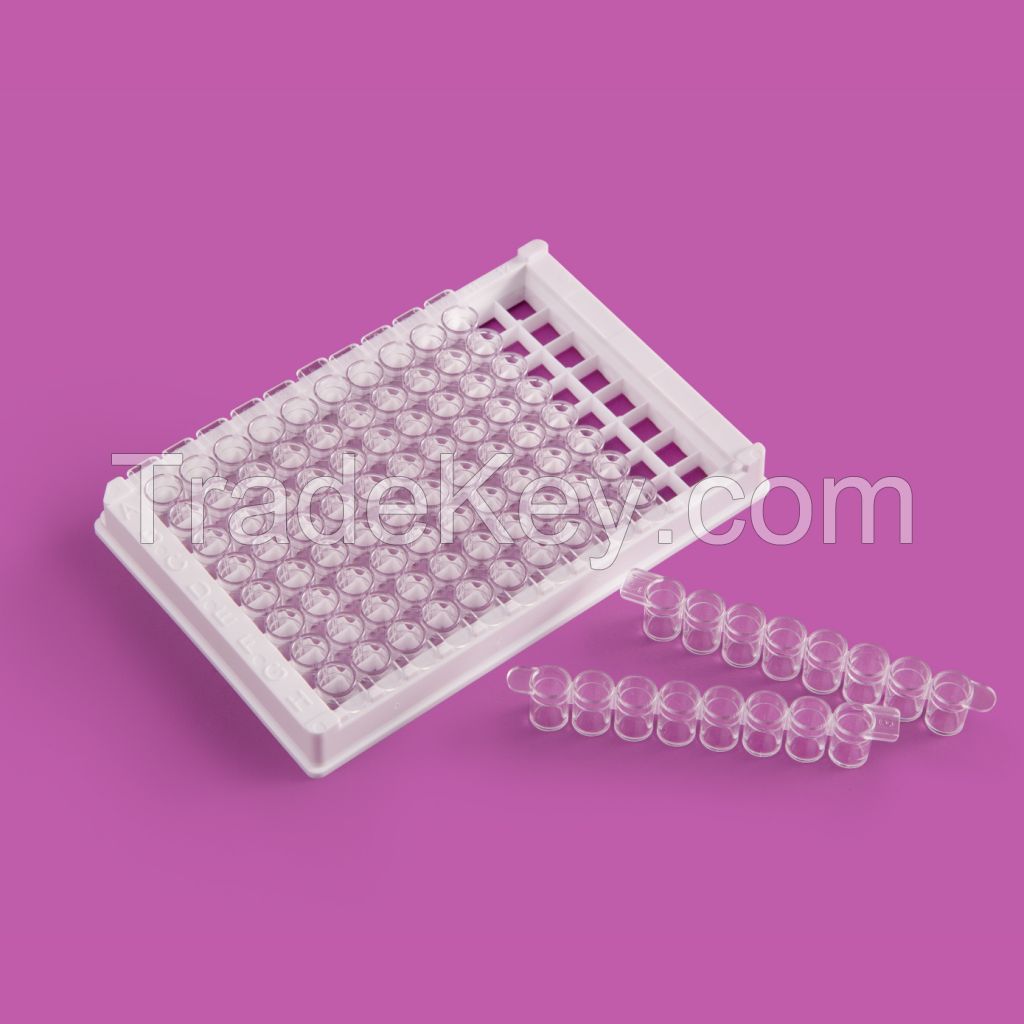 Sterilized 8 Strips 96 Deep Multi Well Elisa Plate for Elisa Microplate Reader