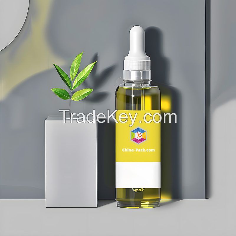 10ml 15ml 30ml 50ml Flat Shoulder Round Frosted Matte Amber Essential Oil Packaging Dropper Serum Bottle with Box