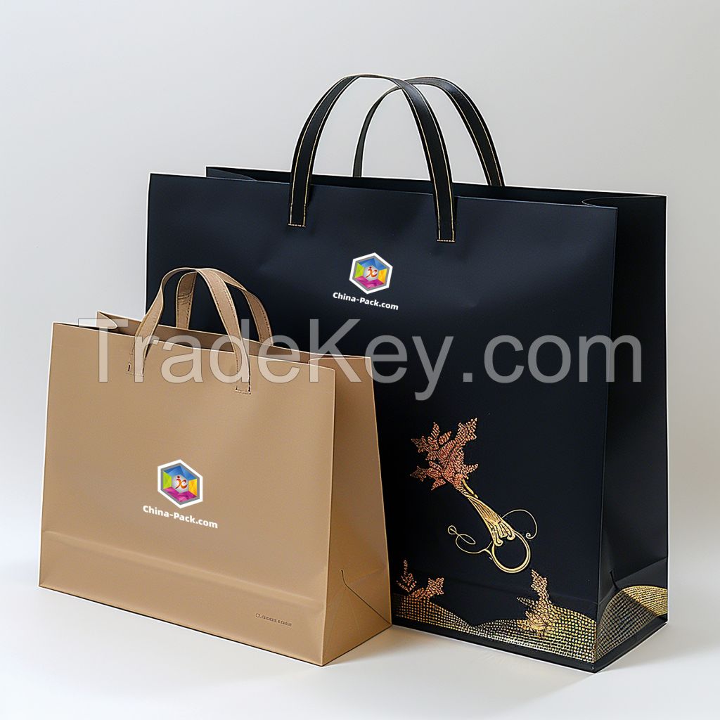 Luxury and Fully Customizable Paper Bags with an Empty Window