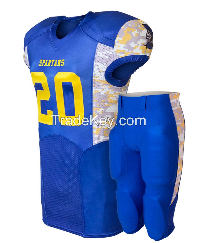 Fully Sublimated Custom Design American Football Uniform