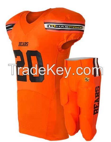 Fully Sublimated Custom Design American Football Uniform