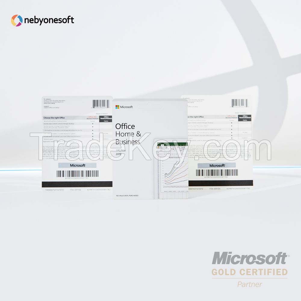 Office 2019 Home And Business for PC/MC Full package Key Card