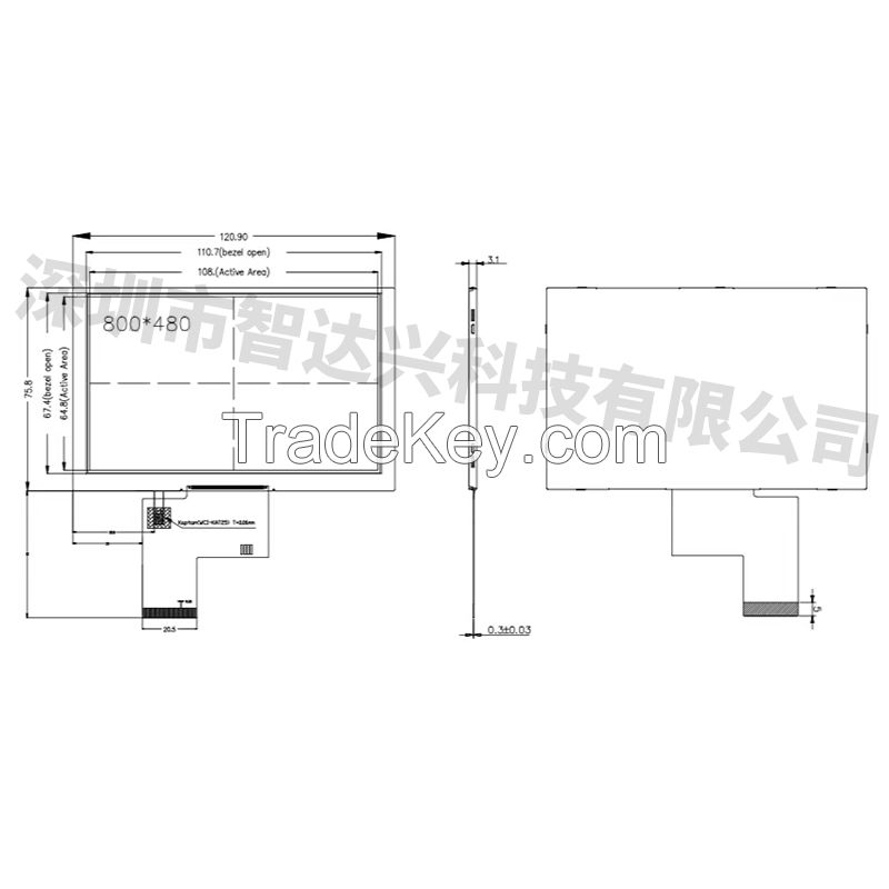 5 inch TFT LCD display