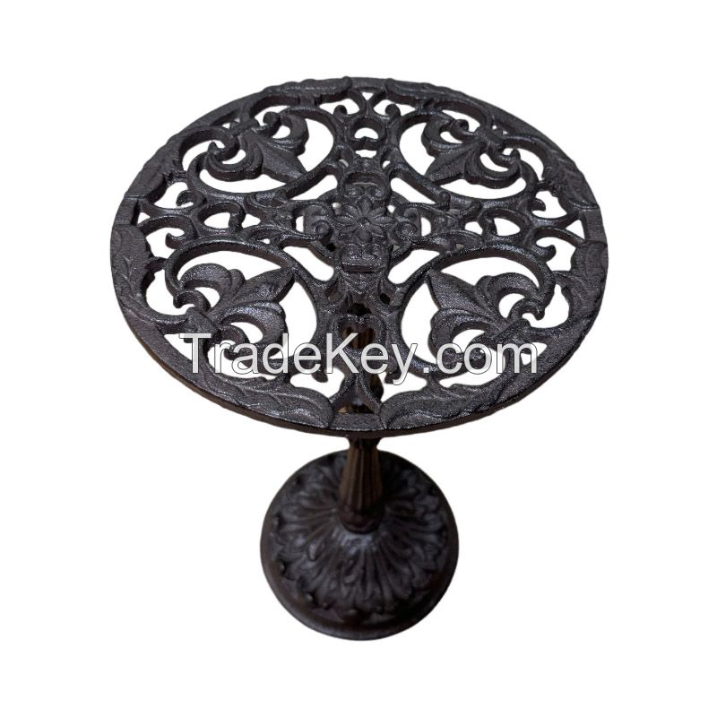 Heavy Duty Cast Iron Plant Stand Rust Proof Iron Flower Pot Holder, Vintage Rustic Decorative Round Potted Plant Stand Rack, Indoor Outdoor Plant Holder Metal Garden Plant Stand for Home Garden