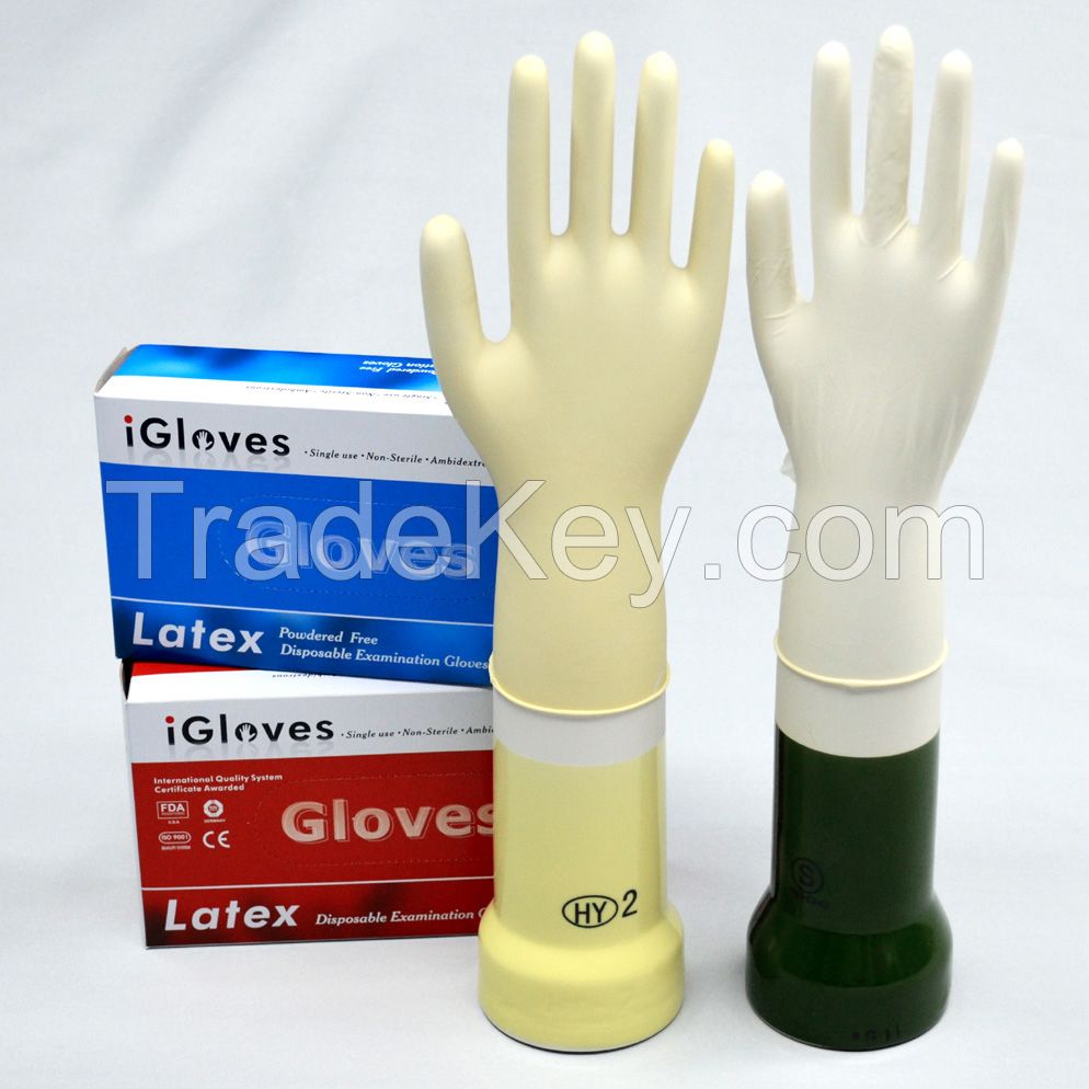 Disposable latex nitrile vinyl gloves