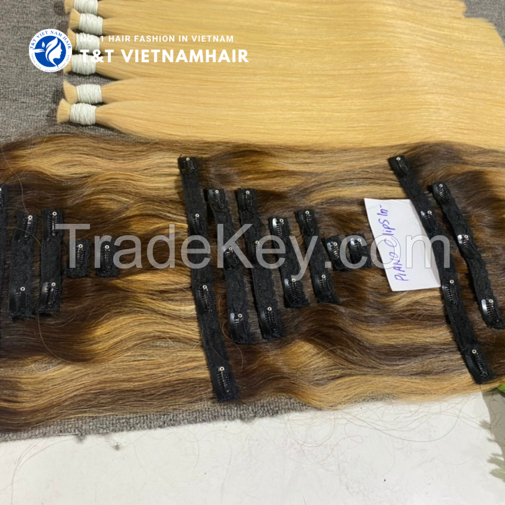 Seamless Clip-in Extension, real human hair clips