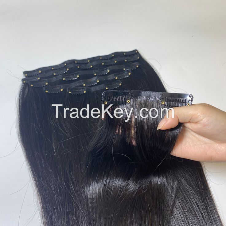 Seamless Clip-in Extension, real human hair clips