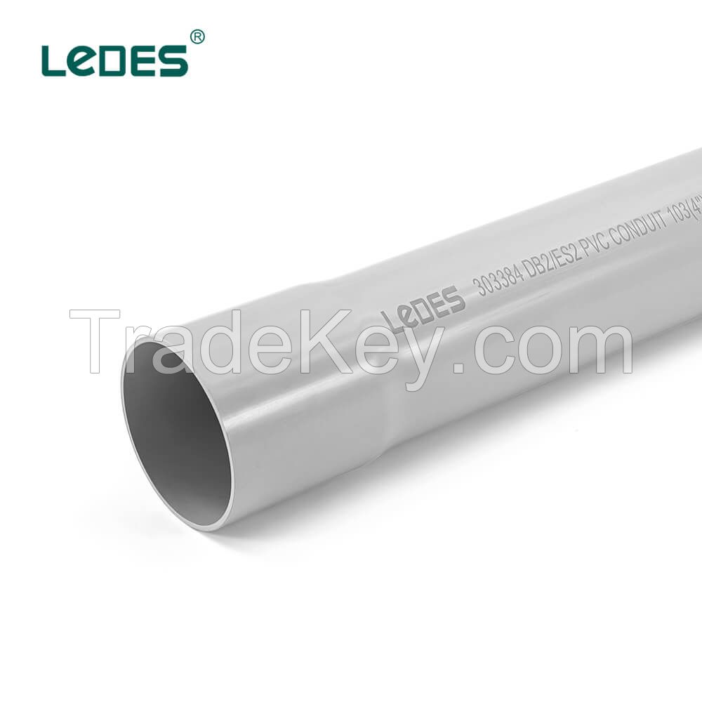 Ledes Direct Burial CSA Certified 4'' DB2 Rigid PVC Electrical Conduit Pipe Communication Duct