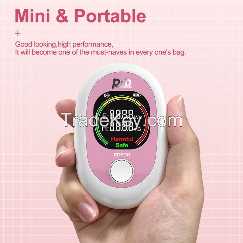 EMF Meter, Rechargeable Digital AC magnetic, AC electric, and RF/microwave Electromagnetic Field Radiation Detector Hand-held Digital LCD EMF Detector, Great Tester for Home EMF Inspections, Office, Outdoor and Ghost Hunting