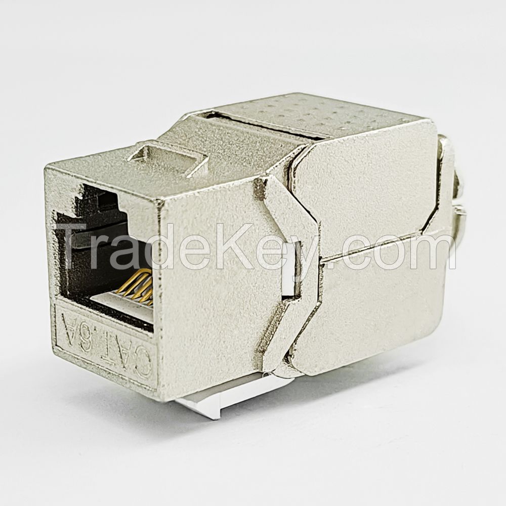 RJ45 Ethenet Module Super Short Zinc Alloy Toolless Shielded Keystone Jack