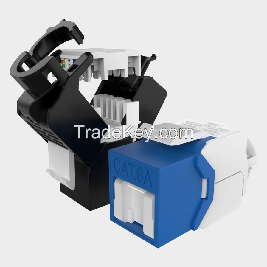 Accept Custom Colorful Blue White Black Unscreened UTP Toolless Ethernet Keystone Jack