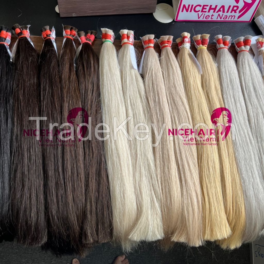 NiceHairVietnam - Human Bulk Hair Natural Straight 100% Unprocessed Vietnam Virgin Hair Extensions