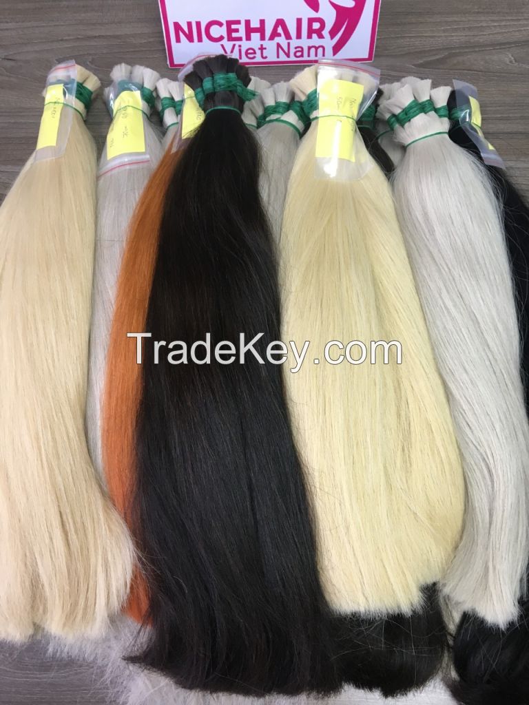 NiceHairVietnam - Human Bulk Hair Natural Straight 100% Unprocessed Vietnam Virgin Hair Extensions