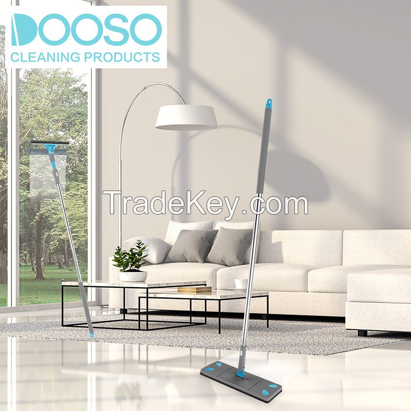 Dooso Professional 7 in 1 Mop Brush Duster Squeegee Multifunctional Cleaning Kits with Extension Pole