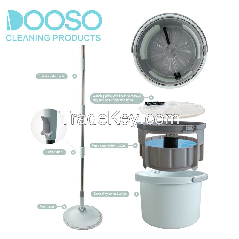 Dooso Factory Price Wet And Dry Easy wring Long Handle Water Separation Magic Mop