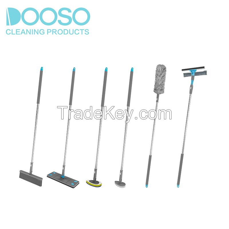 Dooso Professional 7 in 1 Mop Brush Duster Squeegee Multifunctional Cleaning Kits with Extension Pole