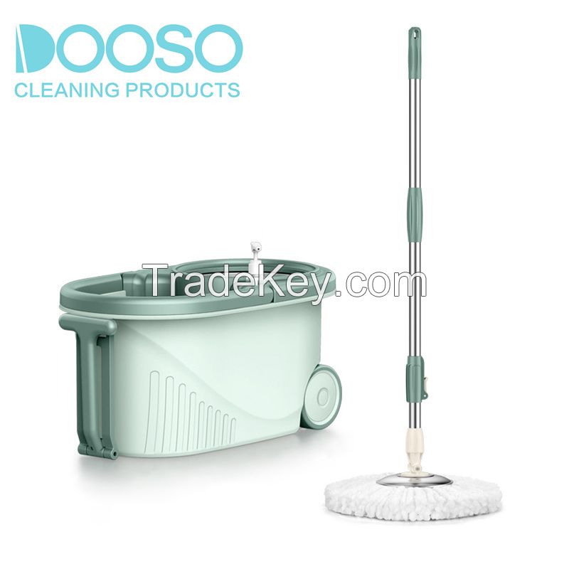 Doosu Factory Price Easy-wring Floor Cleaning Commercial Hand Free Spin Mop And Bucket Set with Handle