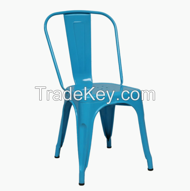 Whole Metal Steel Colorful Cafe Restaurant Kitchen Chairs Metal Stackable Bar Chairs Stool