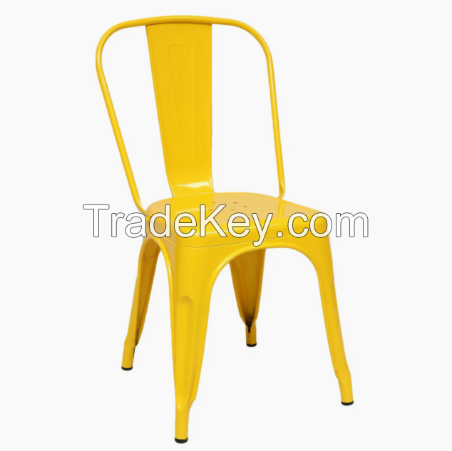 Whole Metal Steel Colorful Cafe Restaurant Kitchen Chairs Metal Stackable Bar Chairs Stool