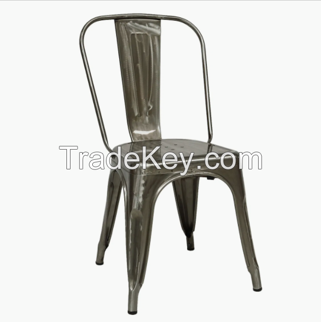 Whole Metal Steel Colorful Cafe Restaurant Kitchen Chairs Metal Stackable Bar Chairs Stool