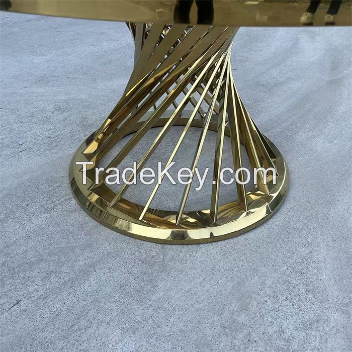 Stainless Steel Metal Base Round Tables Latest Wedding and Hotel Furniture with Outdoor and School Application