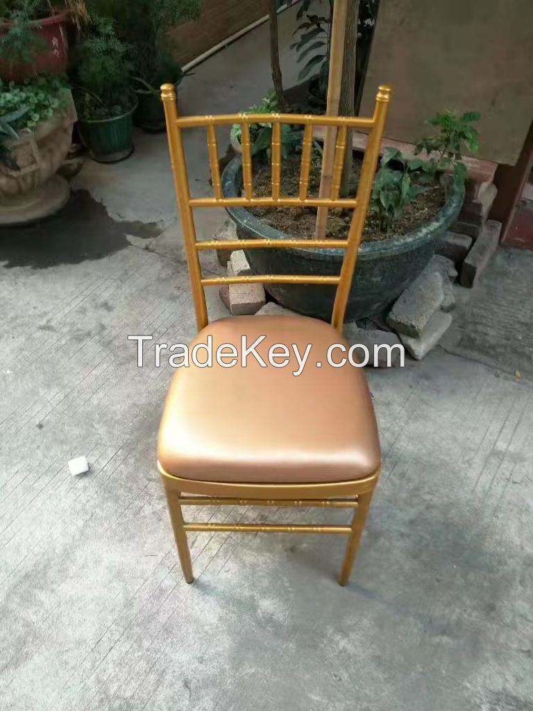 Wholesale Custom Metal Iron Tables Outdoor Patio Metal Bamboo Outdoor Chairs for Banquet Dinner