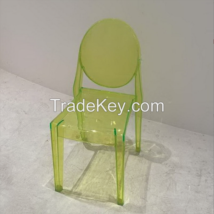 2025 Hot Sale Dine Stackable Crystal Ghost Chairs Hotel Transparent Plastic clear Acrylic Ghost Dining Chair for Events