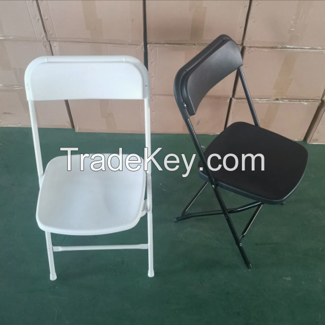 2025 Modern Kids Children Wedding Chairs Stackable Foldable White Folding Outdoor Furniture Plastic Steel Chairs for Events