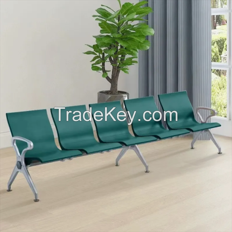 Airport VIP Lounge Terminal Waiting Room Area Reception Beam Link Bench Customized 2 3 4 5 Seat PU Waiting Chair