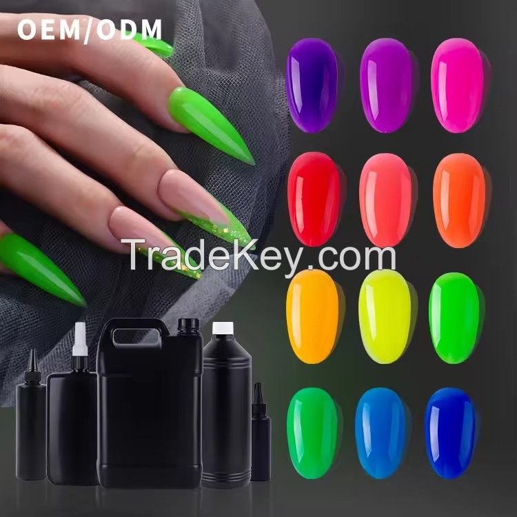 Nail Neon Extension Gel Fluorescent Nail Gel Polish