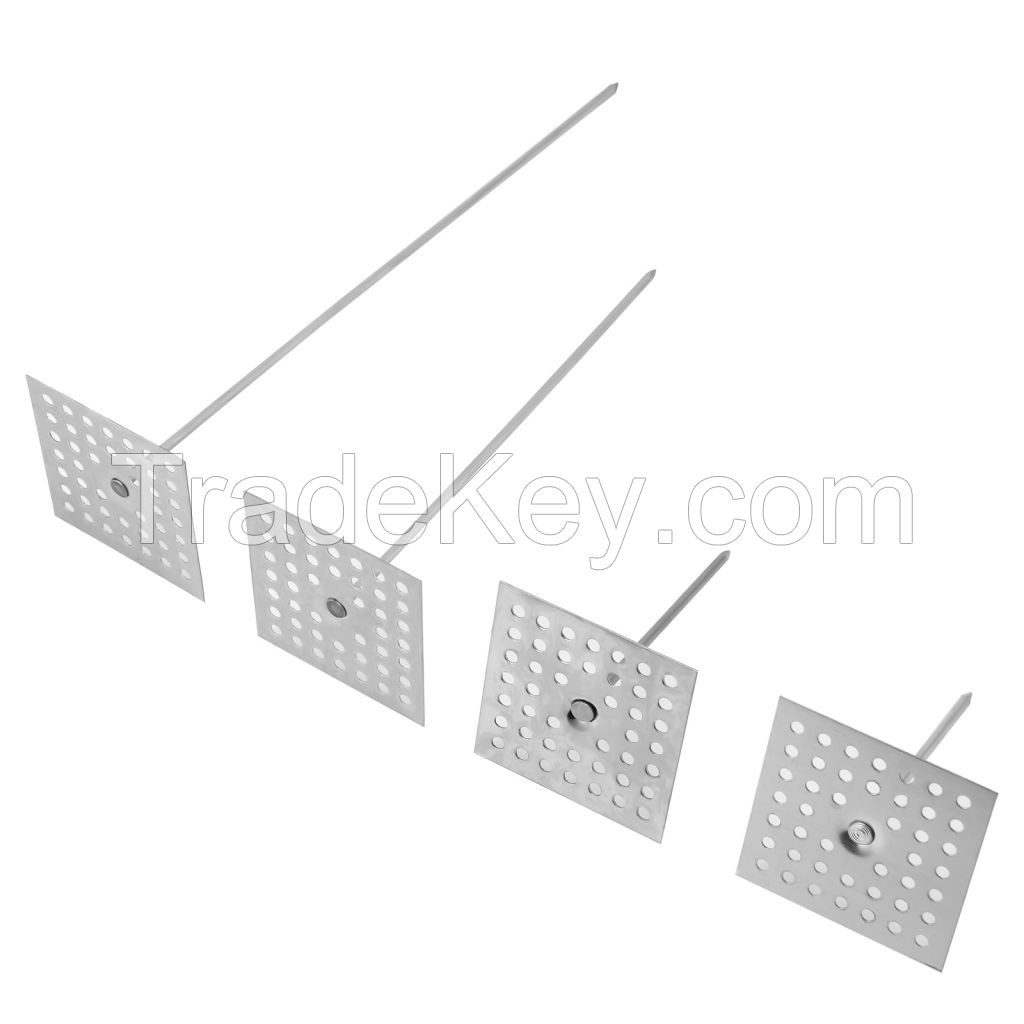 duct wrap insulation fasteners galvanized steel perforated base insulation stick pin