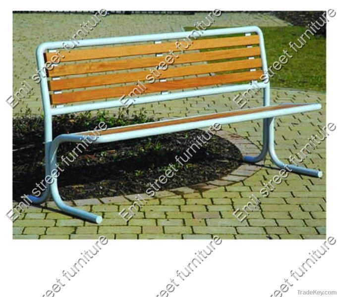 steel park benches site furnitures