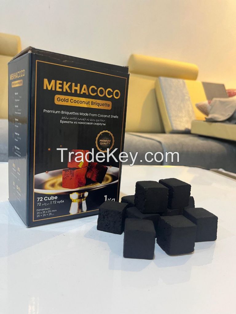 MEKHA COCO GOLD Premium Coconut Shell Charcoal Briquettes