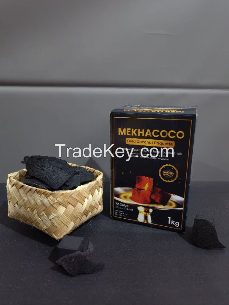 MEKHA COCO GOLD Premium Coconut Shell Charcoal Briquettes