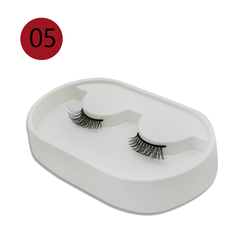 3D Multi-layer natural wispy Synthetic hair lashes in flexible cotton band / Lightable wearing feel of silk hair eyelash from eyelash manufacturer / Wet lash look by 10mm high quality synthetic fiber eyelash from vendor / Elegant 12mm 3D good fiber materi