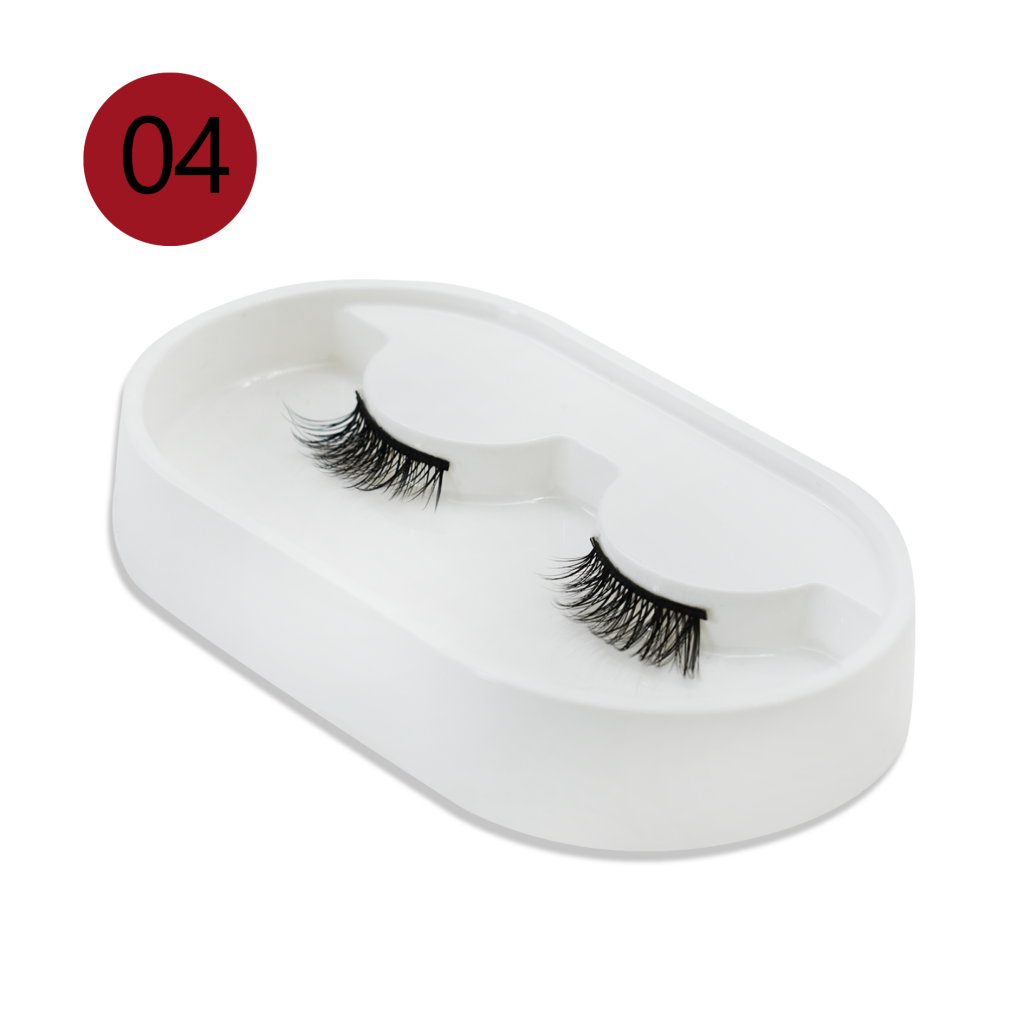 3D Multi-layer natural wispy Synthetic hair lashes in flexible cotton band / Lightable wearing feel of silk hair eyelash from eyelash manufacturer / Wet lash look by 10mm high quality synthetic fiber eyelash from vendor / Elegant 12mm 3D good fiber materi