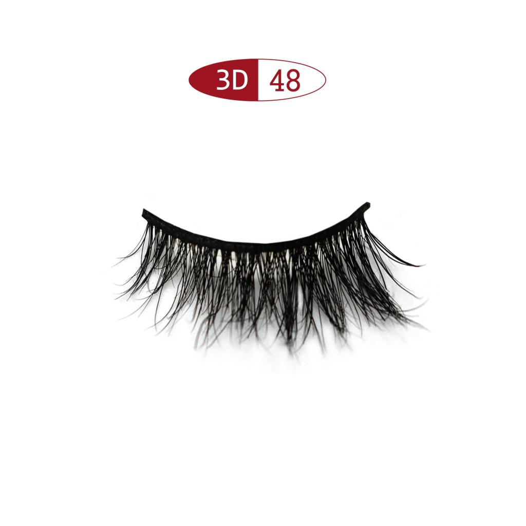 Luxury intensive 13mm light weight Horse hair eyelashes 3D48  / Intensive 14mm half strip horse hair eyelash 3D / Gorgeous 13mm half strip horse hair / Luxury 8mm half strip horse hair eyelash lashes / Wispy easy 6mm horse hair corner eyelash