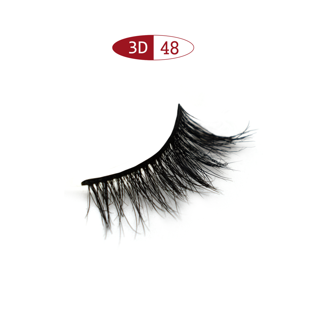 Luxury intensive 13mm light weight Horse hair eyelashes 3D48  / Intensive 14mm half strip horse hair eyelash 3D / Gorgeous 13mm half strip horse hair / Luxury 8mm half strip horse hair eyelash lashes / Wispy easy 6mm horse hair corner eyelash