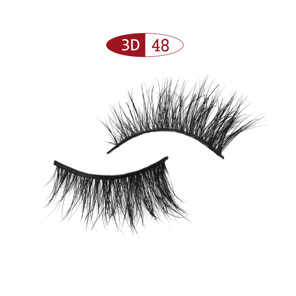 Luxury intensive 13mm light weight Horse hair eyelashes 3D48  / Intensive 14mm half strip horse hair eyelash 3D / Gorgeous 13mm half strip horse hair / Luxury 8mm half strip horse hair eyelash lashes / Wispy easy 6mm horse hair corner eyelash