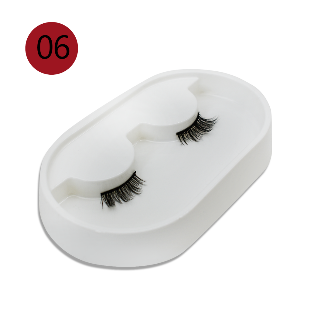 3D Multi-layer natural wispy Synthetic hair lashes in flexible cotton band / Lightable wearing feel of silk hair eyelash from eyelash manufacturer / Wet lash look by 10mm high quality synthetic fiber eyelash from vendor / Elegant 12mm 3D good fiber materi