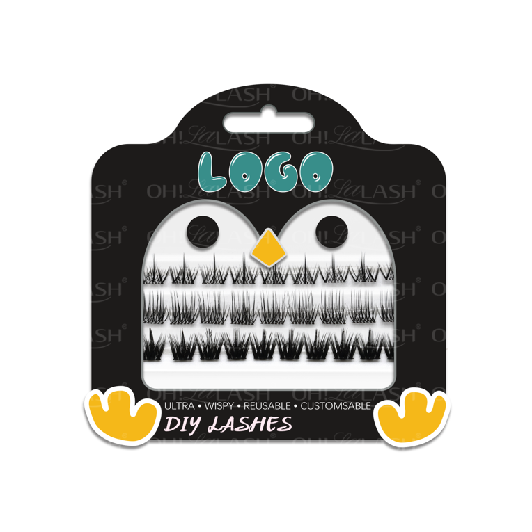 8-16MM Natural Self Adhesive Lash Clusters Kit Easy to Apply Press On Cluster Lash Extension