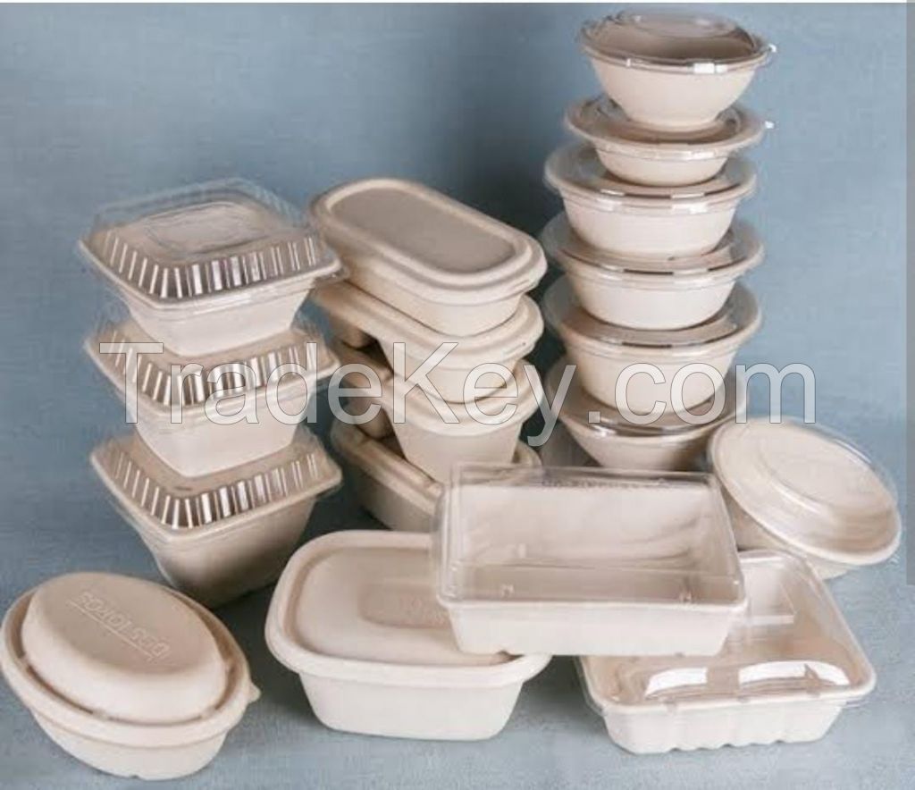 Disposable Ecofriendly cutlery and other disposable products like All size Plates, cup, glass, soup bowl with lid, bowl , food centenar, Burger box etc...