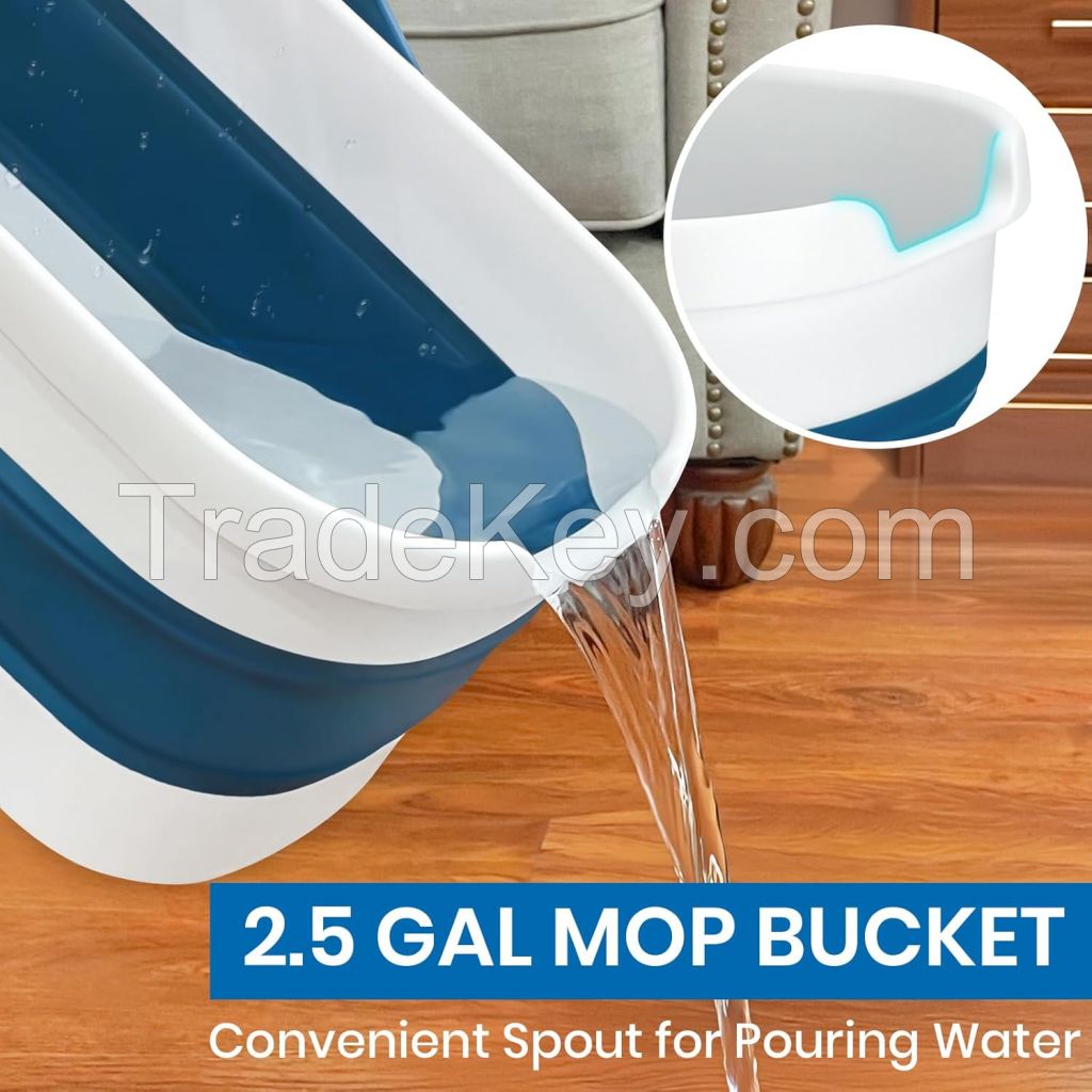 Multi-use Folding Collapsible MOP Bucket Portable Handy Basket for Cleaning MOP