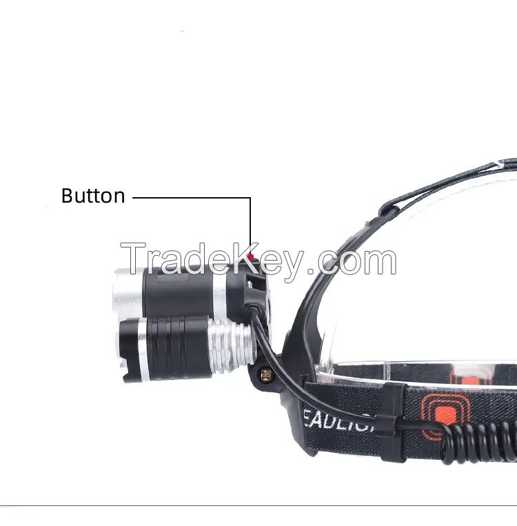 Multi color rechargeable headlamp Sensor light