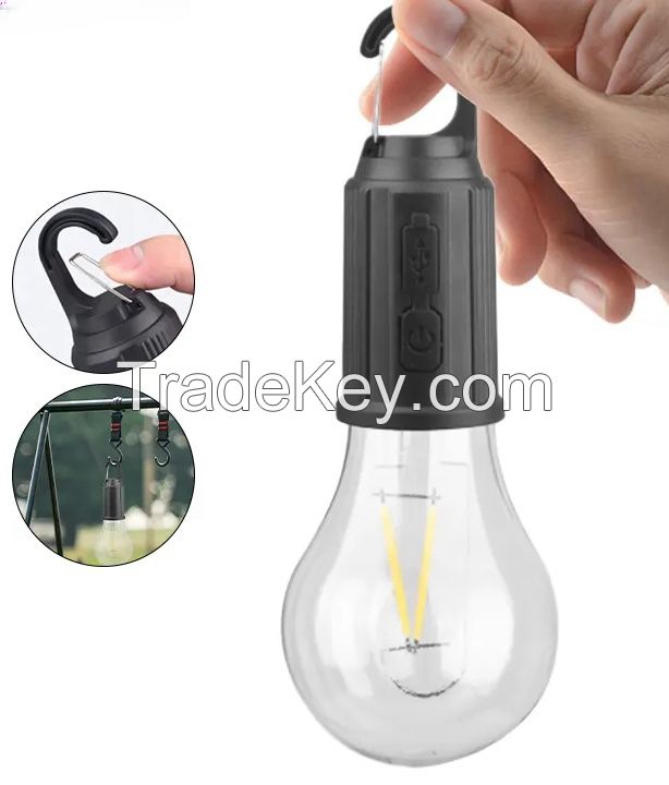 Lightweight Bulb Portable Hanging Hanging light bulb Outdoor camping light rechargeable Garden Led tungsten lamp