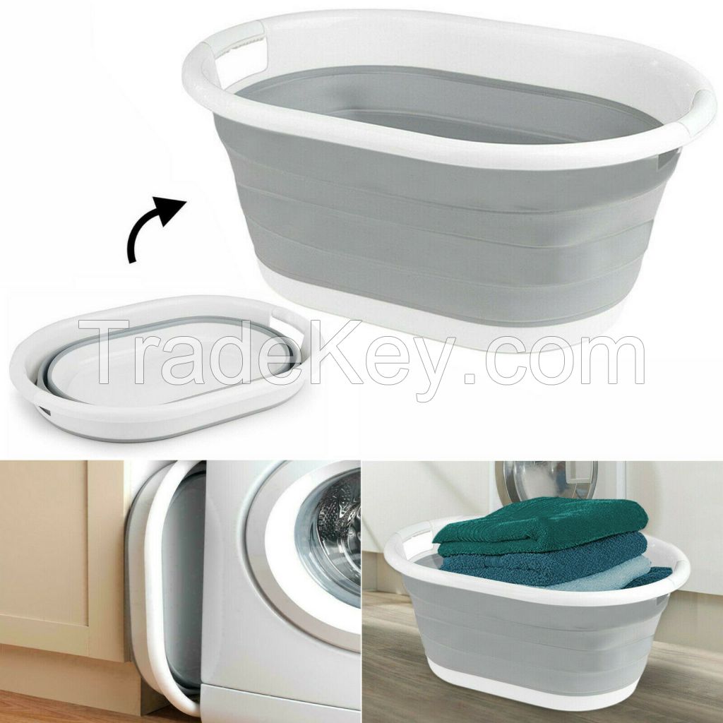 Best Selling Multi-function PortableÂ Plastic Collapsible Laundry Basket Space Saving Folding Cloth Washing Pop Up Storage Bin