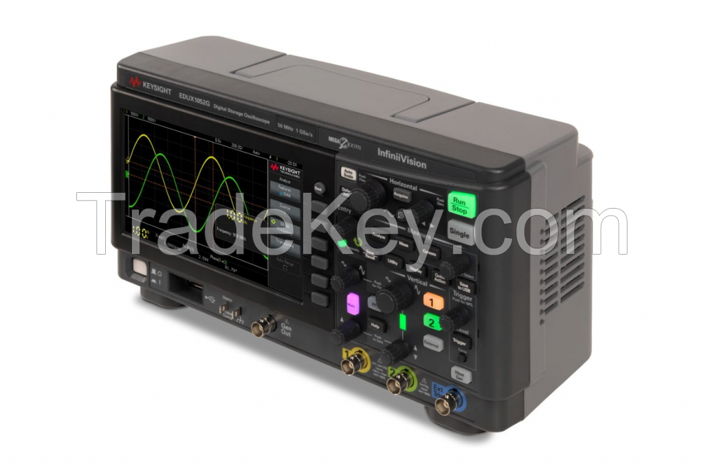 EDUX1052G Oscilloscope: 50 MHz, 2 Analog Channels, with a Built-in Waveform Generator