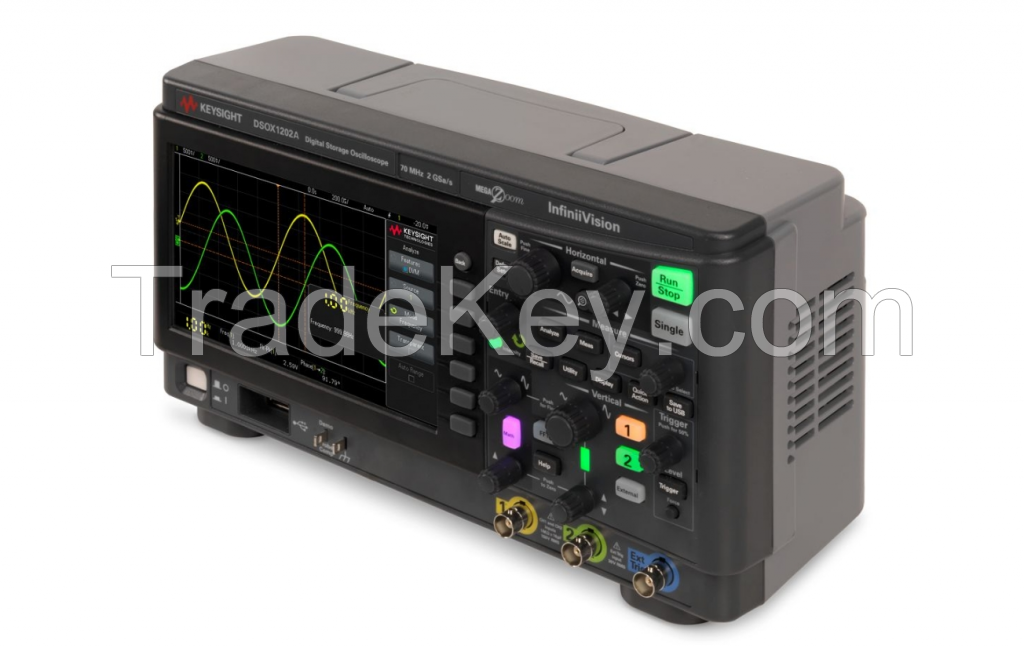 DSOX1202A Oscilloscope: 70/100/200 MHz, 2 Analog Channels