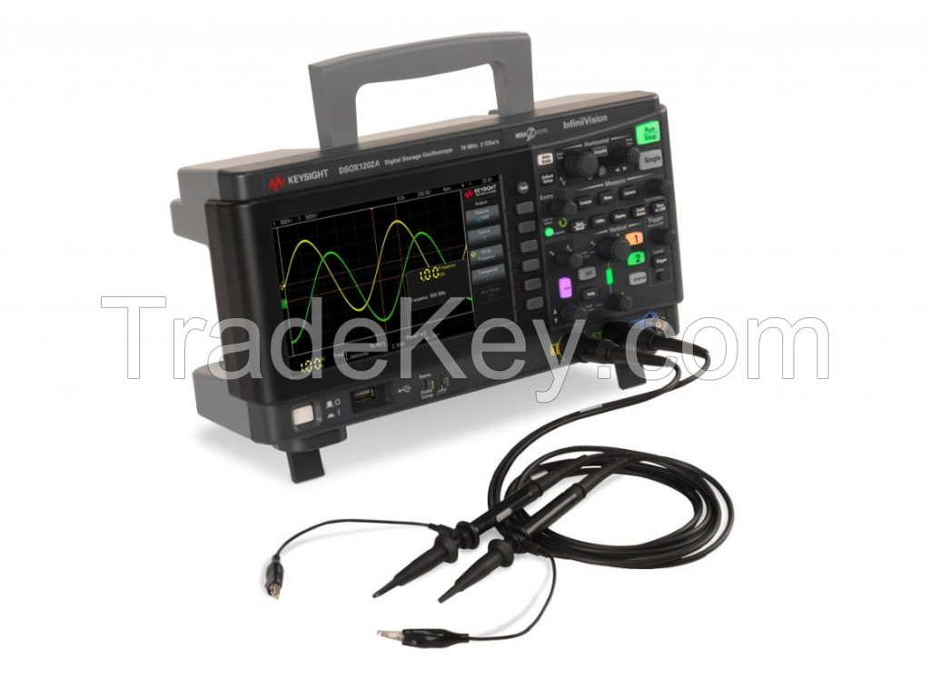 DSOX1202A Oscilloscope: 70/100/200 MHz, 2 Analog Channels